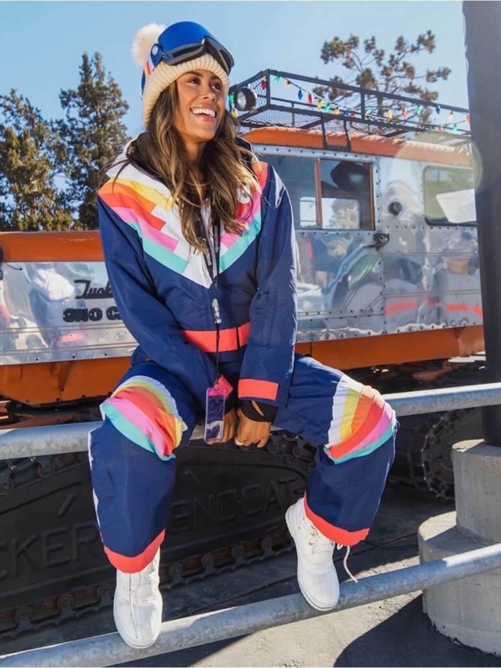 Tipsy Elves Ski Suit One Piece Snowsuit Snow Bib Santa Fe Shredder Womens S
